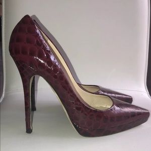 Jimmy Choo Bordeaux embossed pumps size 39 EU